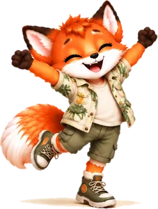 Der kleine Fuchs freut sich